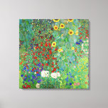 Impressão Em Tela Jardim de Fazenda Gustav Klimt com pintura de gira<br><div class="desc">Jardim de Fazenda Gustav Klimt com Sunflower Vintage Floral Art Nouveau</div>