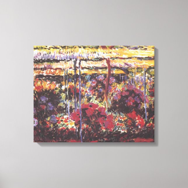 Impressão Em Tela Jardim de Giverny - Claude Monet - c1900 (Frente)