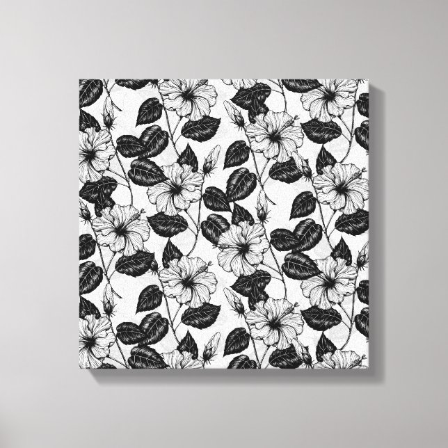 Impressão Em Tela Jardim de Hibiscus (Frente)