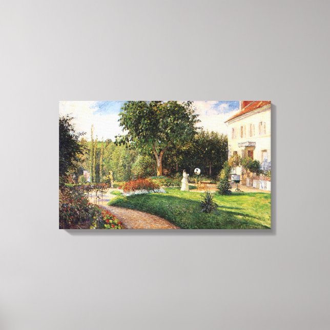 Impressão Em Tela Jardim de Les Mathurins em Pontoise por Pissarro (Frente)
