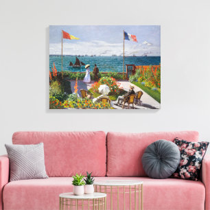 Impressão Em Tela Jardim de Sainte-Adresse   Claude Monet  