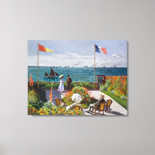 Impressão Em Tela Jardim de Sainte-Adresse | Claude Monet | (Frente)