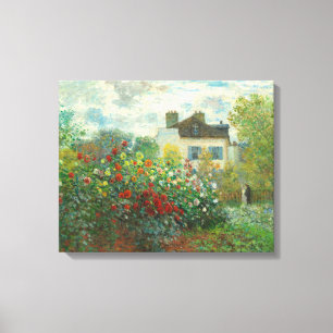 Impressão Em Tela Jardim do Artista Monet em Argenteuil Pintura