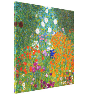 Impressão Em Tela Jardim Flor   Gustav Klimt