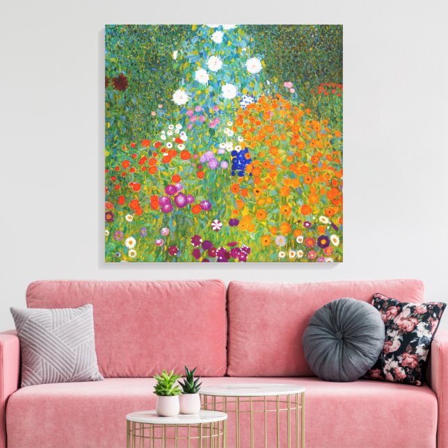 Impressão Em Tela Jardim Flor | Gustav Klimt (Insitu(Sala de estar))