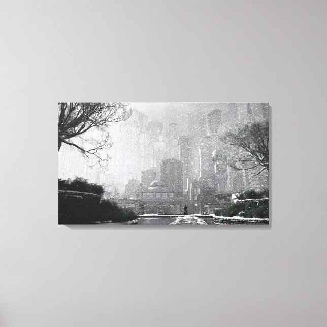 Impressão Em Tela Jardim Gotham (inverno) (Frente)