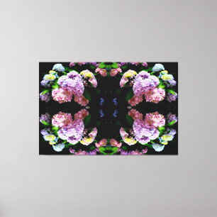 Impressão Em Tela Jardim Hydrangea, rosa, azul, floral roxo