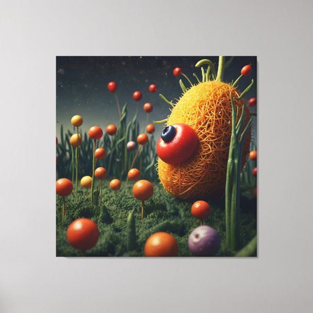 Impressão Em Tela Jardim Whimsical da Curiosidade (Frente)