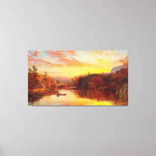 Impressão Em Tela JASPER F. CROPSEY - Sunset no lago Greenwood 1877