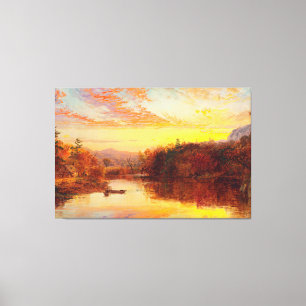 Impressão Em Tela JASPER F. CROPSEY - Sunset no lago Greenwood 1877
