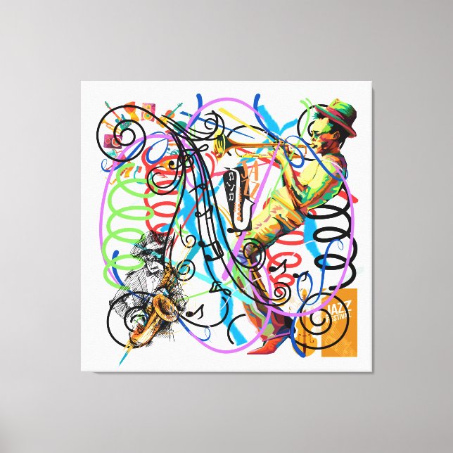 Impressão Em Tela Jazz Fest (Frente)