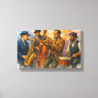 Impressão Em Tela Jazz Muscians