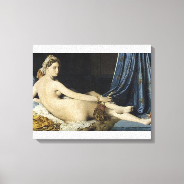 Impressão Em Tela Jean-Auguste-Dominique Ingres - La Grande Odalisqu (Frente)