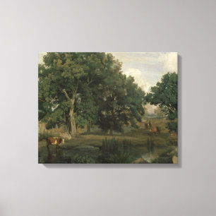 Impressão Em Tela Jean-Baptiste-Camille Corot - Floresta
