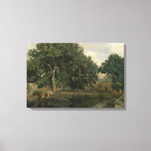 Impressão Em Tela Jean-Baptiste-Camille Corot - Floresta