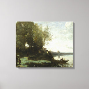 Impressão Em Tela Jean-Baptiste-Camille Corot - Rio Distante