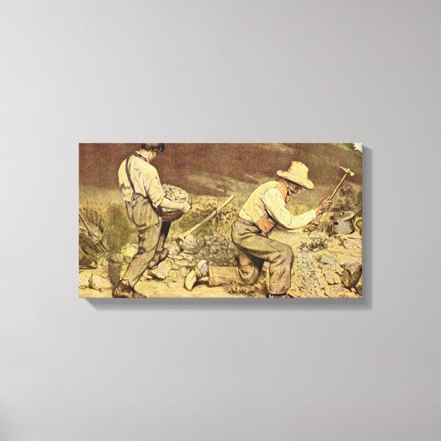Impressão Em Tela Jean Desire Gustave Courbet - The Stone Breakers (Frente)