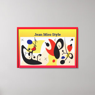 Impressão Em Tela Jean Miro Style