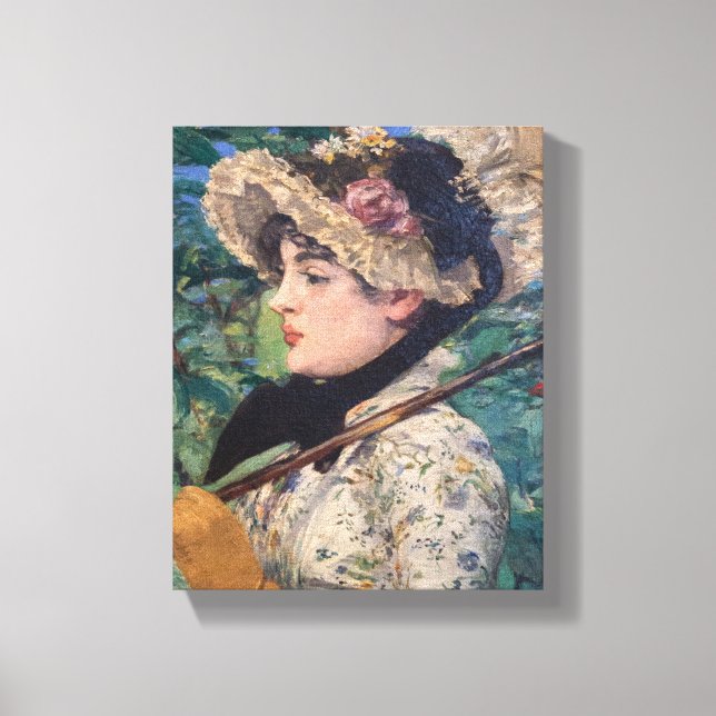 Impressão Em Tela Jeanne (Primavera) Por Édouard Manet (Frente)