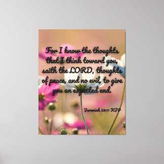 Impressão Em Tela Jeremiah 29:11 Bíblia Verse KJV Pic Wall Art
