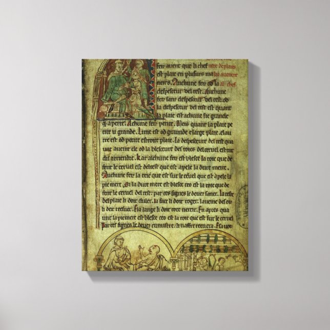 Impressão Em Tela Jerome: Um médico visitando um paciente (Frente)