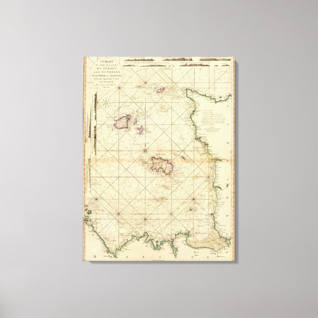 Impressão Em Tela Jersey, Guernsey (Frente)