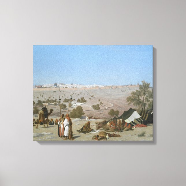 Impressão Em Tela Jerusalém do Monte das Azeitonas | 1880 (Frente)