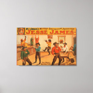 Impressão Em Tela Jesse James Western Spectacular Production