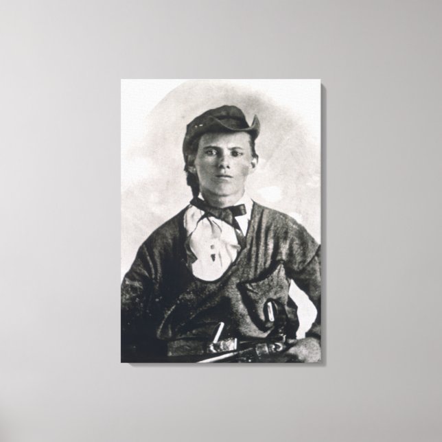 Impressão Em Tela Jesse Woodson James (foto b/w) (Frente)