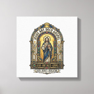 Impressão Em Tela Jesus Art Deco Gospel Jesus Art Deco Fé Cristã