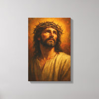 Jesus com a Coroa de Cornos em Portrai Clássico Qu