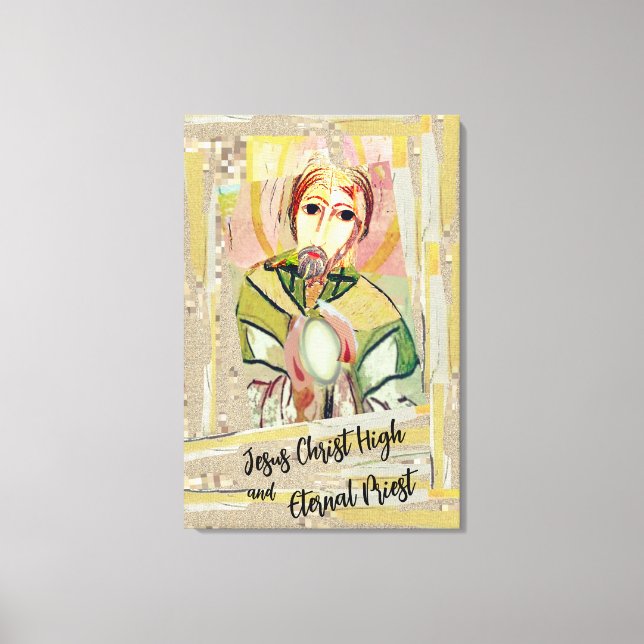 Impressão Em Tela Jesus Cristo Alto Sacerdote Eterno (Frente)