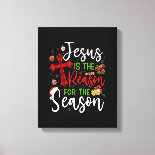 Impressão Em Tela Jesus É A Razão Para A Festa De Natal Da Época