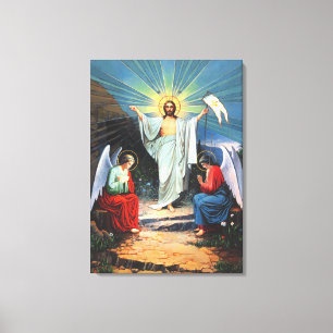 Impressão Em Tela Jesus e Anjos