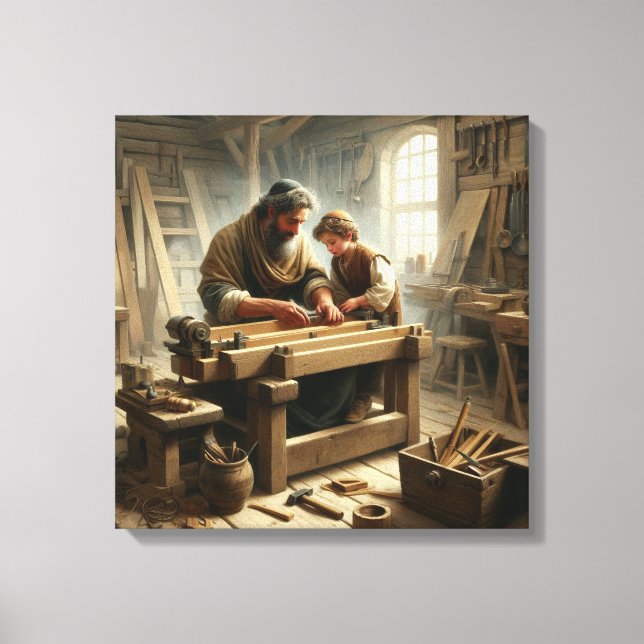 Impressão Em Tela Jesus e José 1 (Frente)