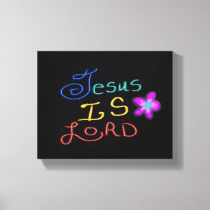 Impressão Em Tela Jesus é SENHOR Cristão