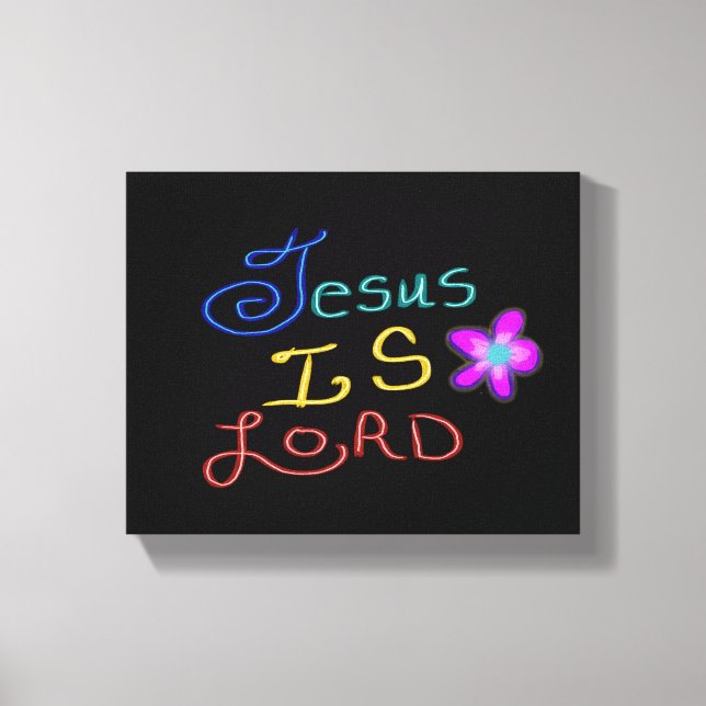Impressão Em Tela Jesus é SENHOR Cristão  (Frente)