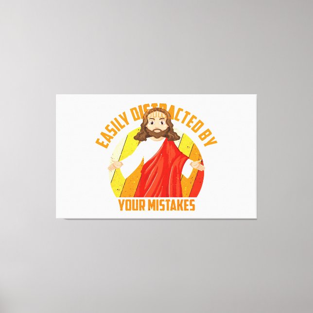 Impressão Em Tela Jesus engraçado (Frente)