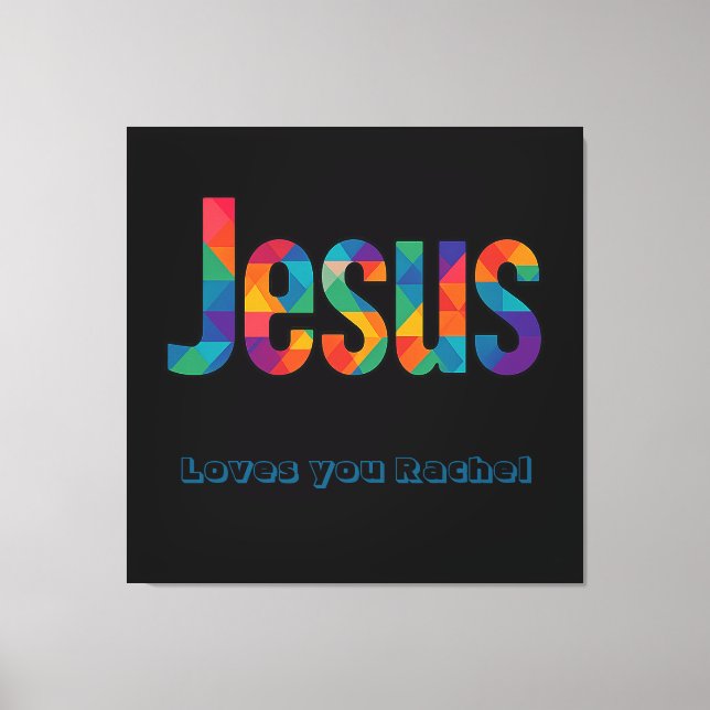 Impressão Em Tela Jesus geometric pattern Glossy Poster (Frente)