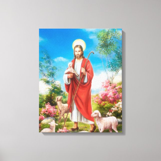 Impressão Em Tela Jesus, o pastor (Frente)