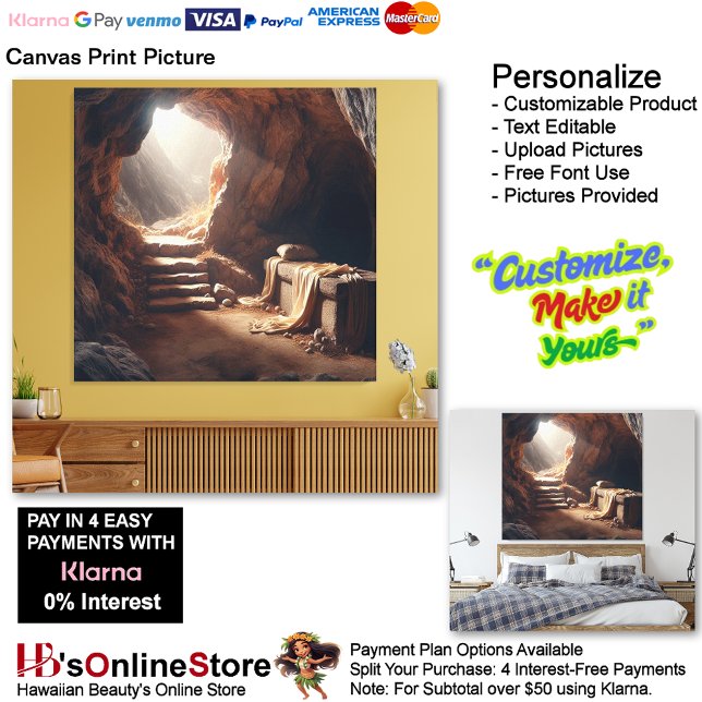 Impressão Em Tela Jesus Ressurreição Versão 2 Tela Imprimir Imagem (Jesus Resurrection Risen Biblical Canvas Print Picture 2.)