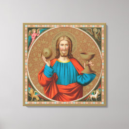 Impressão Em Tela Jesus Segurando o Eucarista (SNV 050)