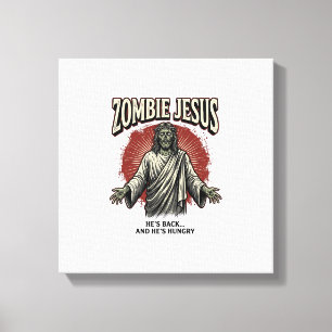 Impressão Em Tela Jesus Zumbi Gravura Vintage Design de Camiseta Eng
