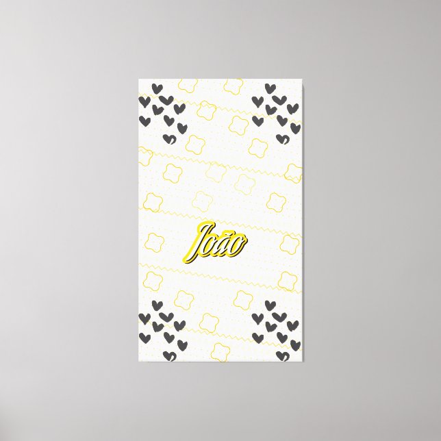 Impressão Em Tela João, nome pessoal de caligrafia desenhada à mão (Frente)