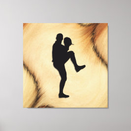 Impressão Em Tela Jogador de basebol antigo