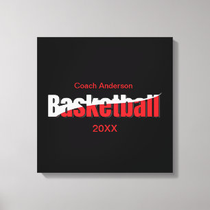 Impressão Em Tela Jogador de Basquete Abstrato Swish - Arte com Pala