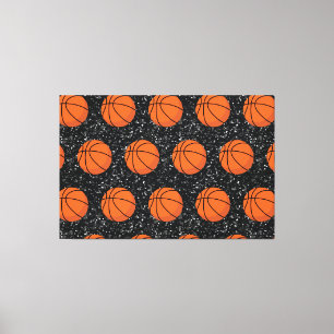 Impressão Em Tela Jogador de Basquete Esporte Bola Elegante Brilho P