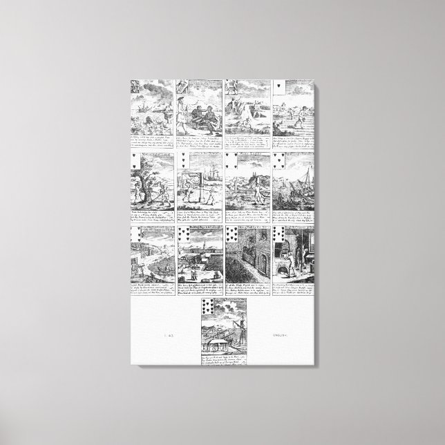 Impressão Em Tela Jogando cartas satirizando iniciativas de "bolhas" (Frente)