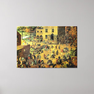 Impressão Em Tela Jogos Infantis de Pieter Bruegel - 1560