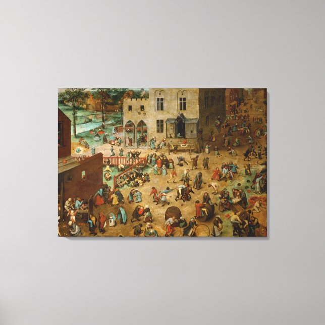Impressão Em Tela Jogos Infantis de Pieter Bruegel, o Velho (Frente)